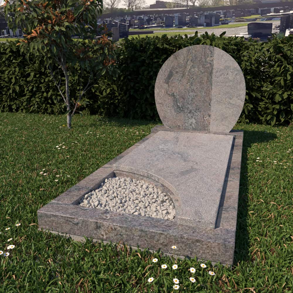 Gedenksteen_Graniet_gepolijst_ruw_gebrand_geborsteld_rond_cirkel_natuursteen_Keuzenkamp