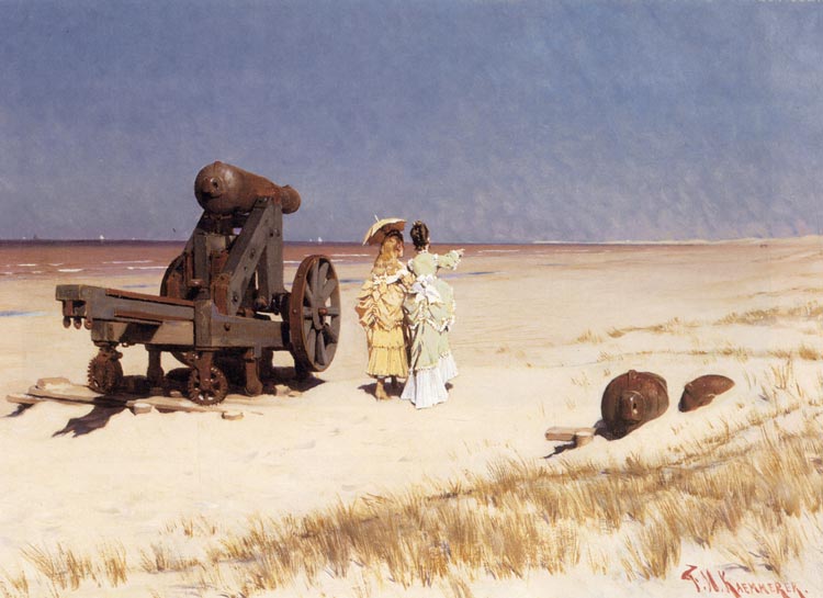'At_the_Seashore' door Frederick Hendrik Kaemmerer