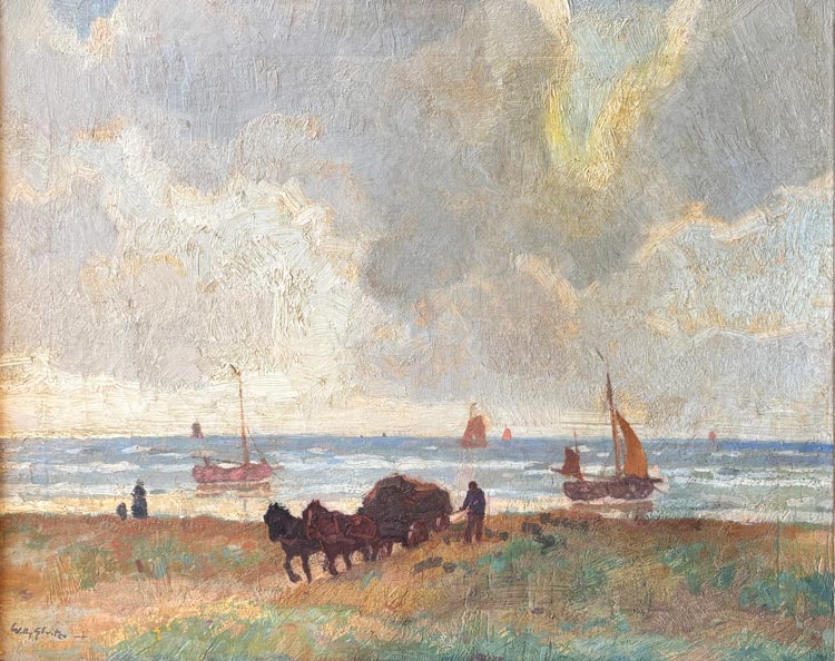 'Het Strand van Katwijk' door Willy Sluiter
