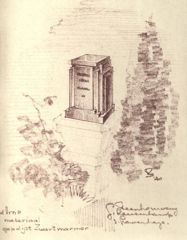Tekening-Urn monument-1930_keuzenkamp-marcelis